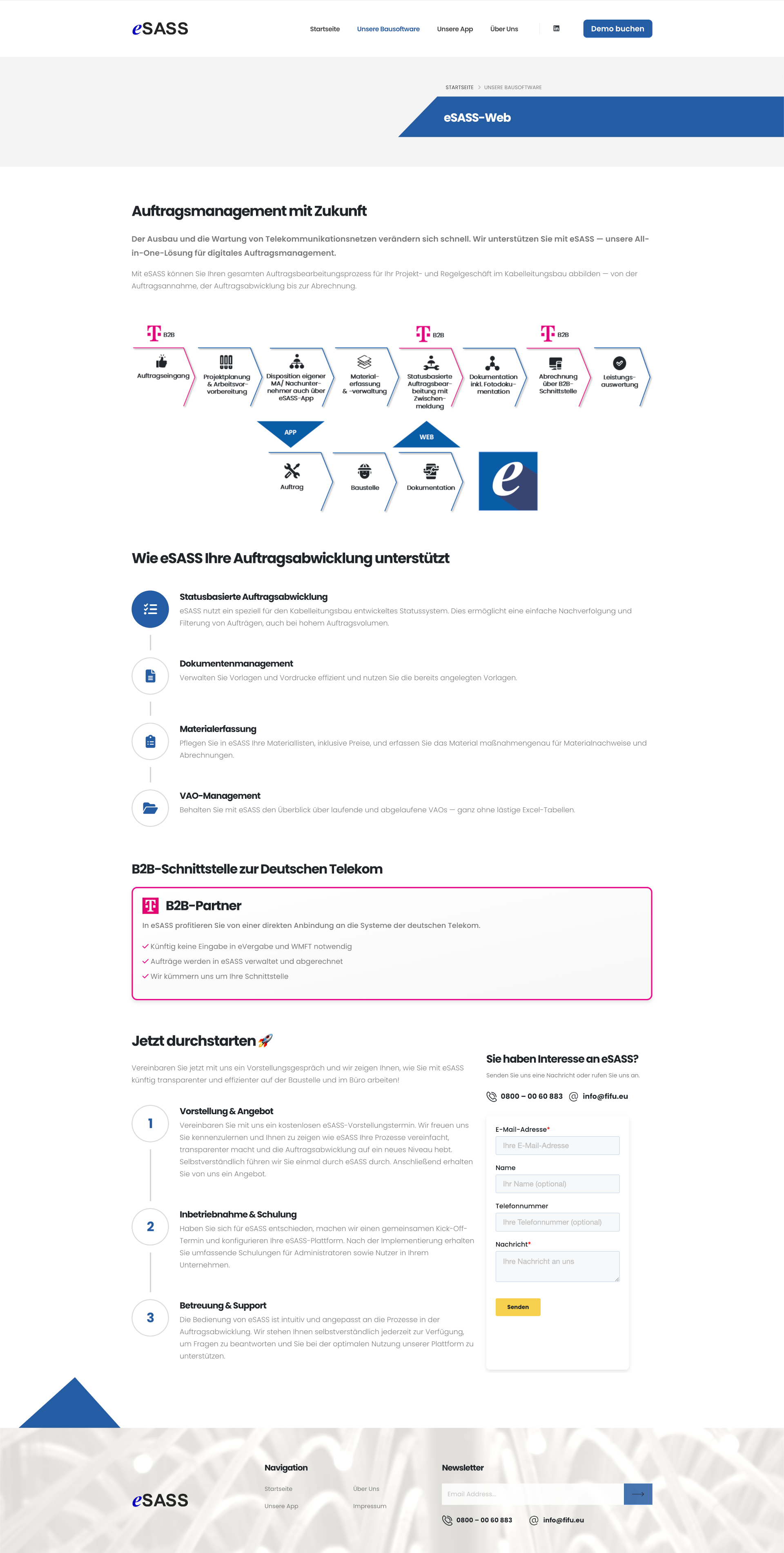 ESASS Website Desktop Preview